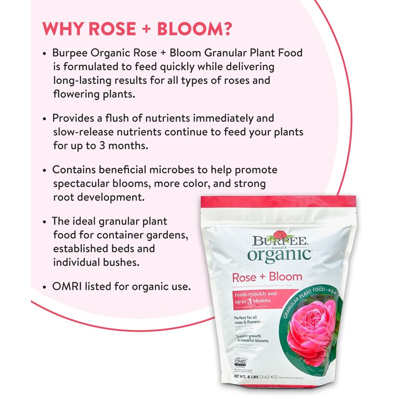 Burpee Organic Bloom Granular All-Natural Food for Roses and Flower