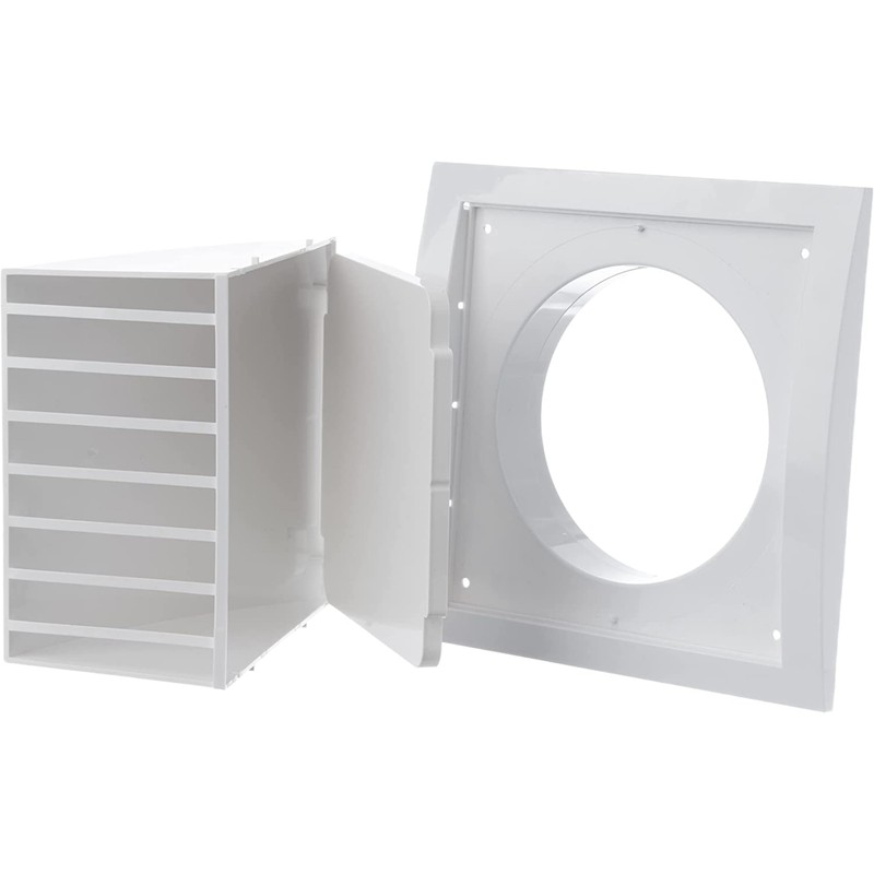 Ø 125mm / 5 inch White Plastic Cowled Ventilation Grille