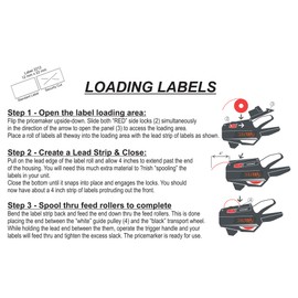 Veltec Contact Premium 1 Line Price Gun 8.22 Starter Kit, 8 Digits, 11,000 White Blank Labels, Pre-Loaded and Extra Ink Roller Included