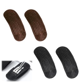 FsGrg Hair Volume Pincher, Fixing Sponge Hair Insertion Tool, Volumizing Base, Bump Styling, Hair Volumizer, Set of 4 for Parties, Weddings, and Grooming (Black Brown)