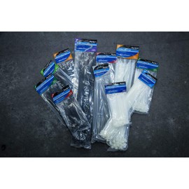 Blue Spot 40054 4.8 x 350 mm Cable Tie Set - Clear (50-Piece)