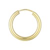NKlaus 2563 Single Hoop Earrings 925 Sterling Silver Gold-Plated 2.5