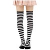 DAZCOS Striped Thigh High Socks Elastic Over The Knee Knit