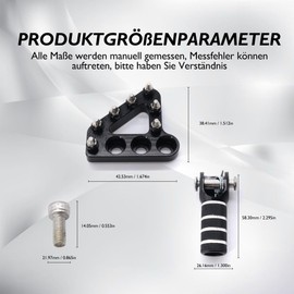 HISports Rear Brake Pedal Step Plate + Shifter Shifter Tip CNC Motorcycle Billet Rear Brake Pedal Step Tip for 125-530 SX EXC XCF XC XCW SXF SMR Black