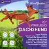 Whirligig Spinner Dachshund 20" – Adorable Dog-Themed Design, Weather-Resistant Outdoor