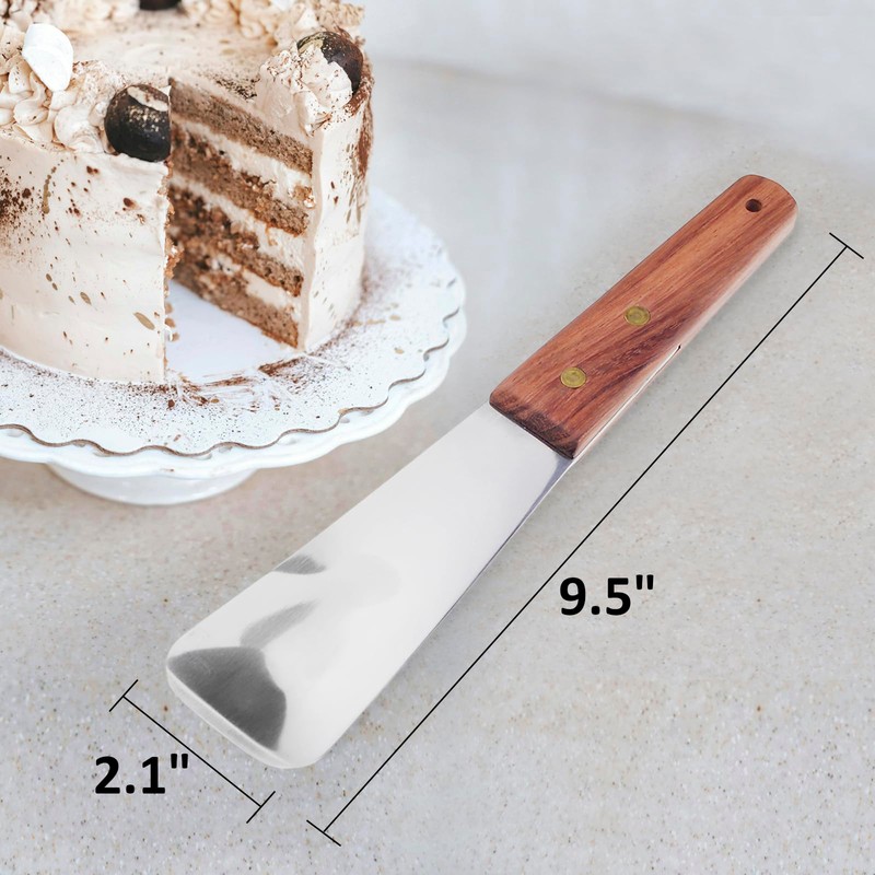 Muka Ice Cream Scoop, Stainless Steel Spade with Wooden Handle