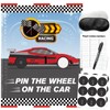 PINGAMOO Cars Party Games, Pin The Wheel On The Car,