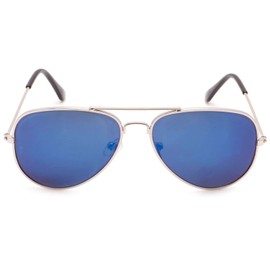 Creamily Kids Aviator Sunglasses For Boys Girls Children Toddler Age 2-9 Kids Sunglasses Polarized UV Protection (Blue Flash)