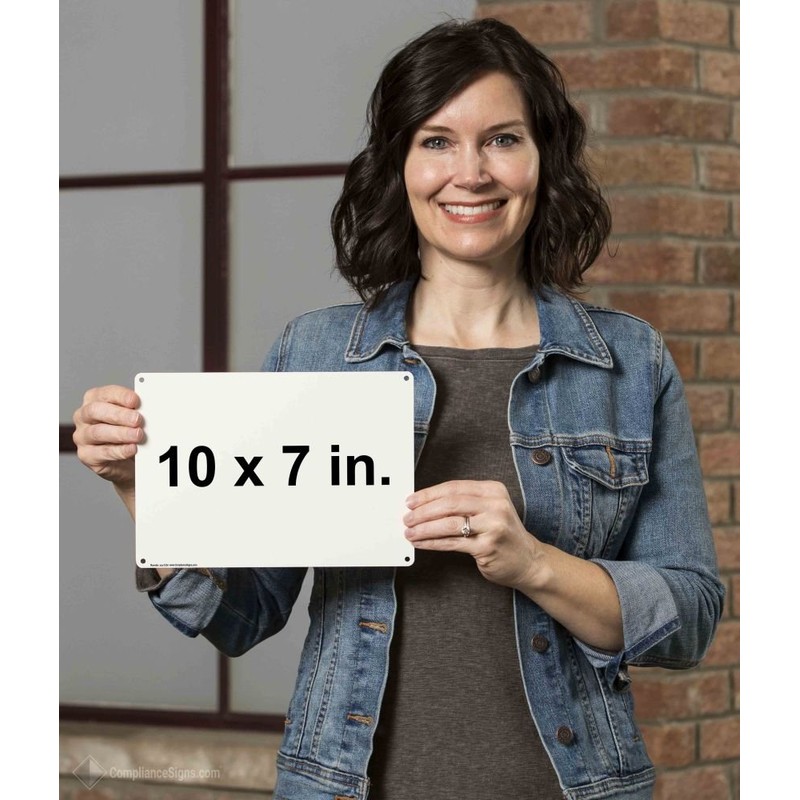 ComplianceSigns.com Check Out Sign, 10x7 inch Plastic for Wayfinding