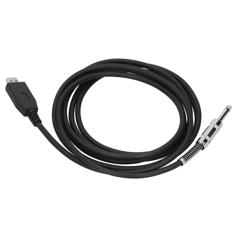 USB Guitar Cable USB Male to 6.35mm Mono Jack Connector