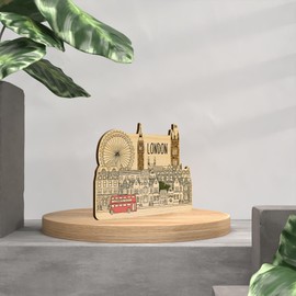 London Geschenke - London Holzkarte - Geburtstagskarte - London Deko, England Deko, London Geschenk, London Geschenkbox, London Souvenir, Geschenke London, Geschenk London, London Dekoartikel