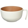 Yamanaka Lacquer Natural Soup Bowl with Handle White & Brown