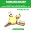 Tnuocke Air Splitter 3-Way Manifold Hex Style with 3 Pieces