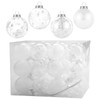 MytaYt Set of 24 Christmas Baubles, Christmas Tree Decorations, White