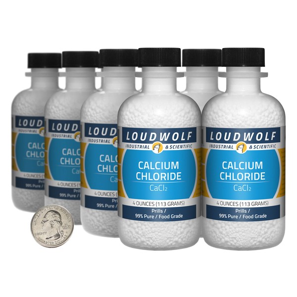 Calcium Chloride / 2 Pounds / 8 Bottles / 99% Pure Food Grade/Prills