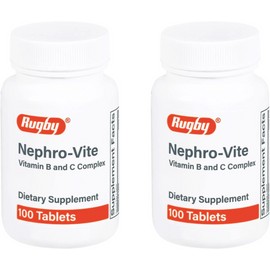 Rugby Nephrovite B and C Complex Supplement Tablets 100ct -Expiration 03-2026 5367300015