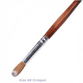 EX Kolinsky Acrylic Nail Brush for Acrylic Powder Manicure Pedicure (Size 8 (Pack of 1))