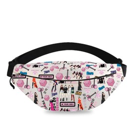 MEIKIUP K-Pop Girls Band Waist Bag Blink Fans Gift K-pop Lover Gift K-pop BPink Fans Gift K-pop Merchandise ﻿ (CA Area WB)
