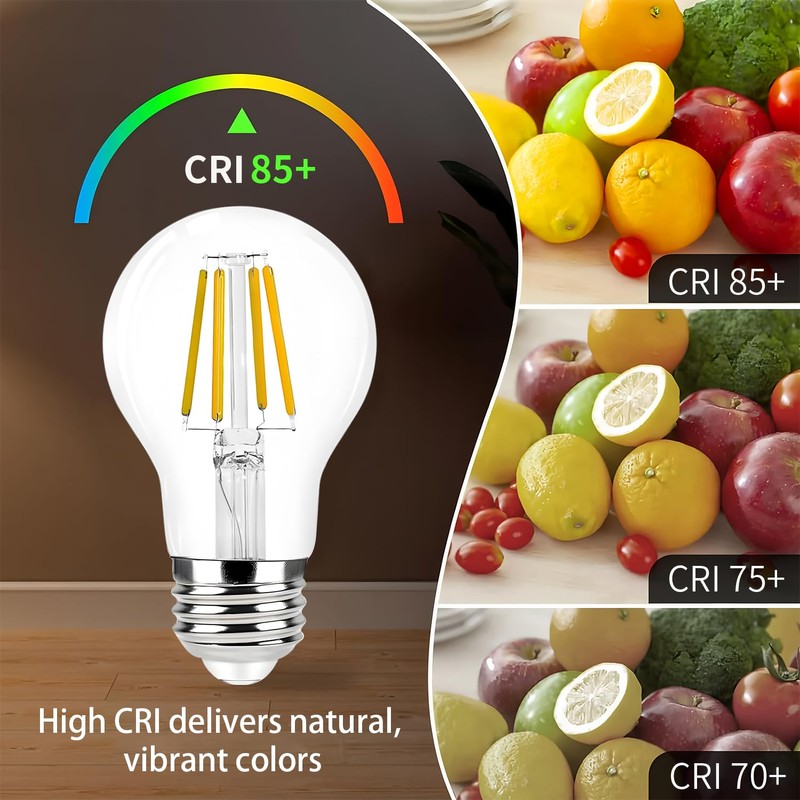 Vinaco A19 Dimmable LED Bulb 2700K Warm White, 4 PCS
