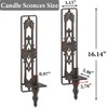 Ironlux Wall Candle Sconces Set of Two, Cast Iron Wall