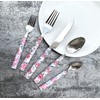 Elegant Peony Flower 20-Piece Stainless Steel Flatware Set – Durable,