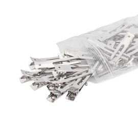Breeze Thru Double Prong Pin Curl Root Clips, Curly Girl Method Approved Curl Setting Section Hair Clips, 1.75'' Metal Clips for Hair Salon, Styling