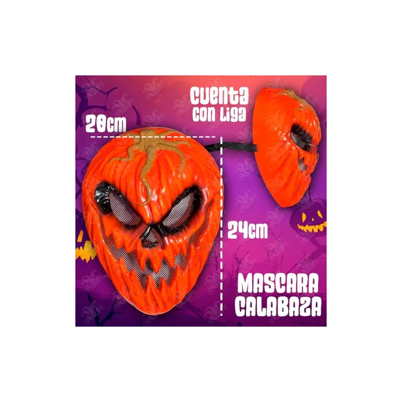 Máscara Calabaza Killer Sangrienta Disfraz Halloween Cosplay