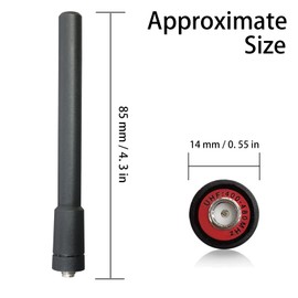 Samcom Two Way Radio Short Antenna with SMA-Female, 3.4 inch Elastic and Non-deformable Antenna for Walkie Talkies UHF 400-480MHz, for Samcom FPCN30A/ FPCN10A and Most Walkie Talkies (1pcs)