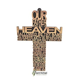 Our Father Prayer Wooden Wall Cross - Wall hanging Religious Décor with The lords Prayer Cross - Gift for any special Occasion