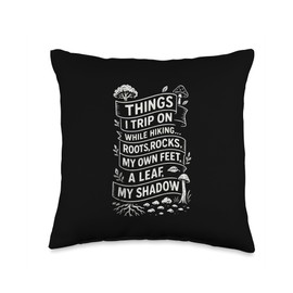 Funny Hiking Camping Joke Men Women Kids Throw Pillow