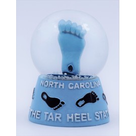North Carolina Tar Heel 3D Snow Globe Water Globe Souvenir Ornament for Home car Gift for Women Kids Girls Mon Granddaughter 3 ½” T