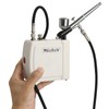 MEEDEN Airbrush Kit with Air Compressor, 12 Colors Acrylic Paint,