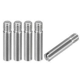 uxcell 5Pcs M4 x 20mm Slotted Cylindrical Pin 304 Stainless Steel Dowel External Thread Locating Pin for Furniture Cabinets