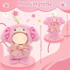 17cm Plush Clothes Pink Kitten