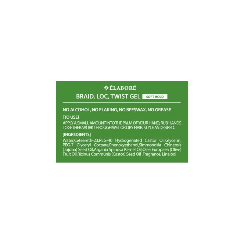 Elabore Braid, Loc, Twist Gel_Soft Hold 16 fl.oz/ 454g
