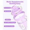 Pill Organizer,Pill Dispenser with 7 Large Compartments,Portable Pill Box Bottle