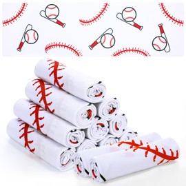 Reallnaive 12 Pcs Softball Cooling Towel Bulk 40 x 12 Inch Sports Ice Towel for Neck and Face Quick Dry Breathable Microfiber Chilly Baseball Supplies for Coach Gift Sport Party (White)