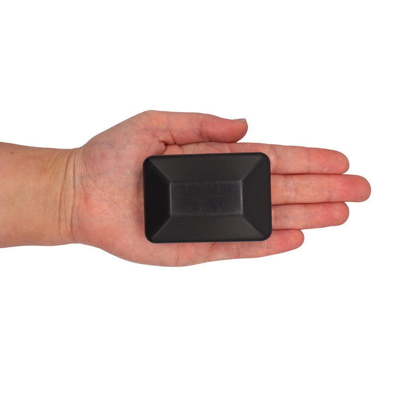 SKIR'CO (4 pcs) Fence Post Caps, Rectangular Black Plastic Caps