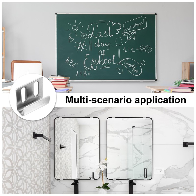 uxcell 10 Pcs Stainless Steel Tile Hanger, Adjustable Tile Display