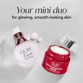 Olay Super Serum and MicroSculpting Cream Mini Duo Best Sellers Kit, Super Serum 0.4 FL OZ , MSC 0.5 FL OZ