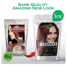 The Henna Guys Tintura Henna Para Cabello-barba, 100 % Natural Caoba