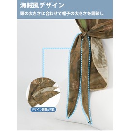 kakatrend Bandana Cap, Pirate Bandana, Hat, Quick Drying, Sweat Absorbent, UV Protection, Sweatproof, Men's, Breathable Material, Mesh, Doo Rug, Skull Cap, Bundle, Heatstroke Protection, UV