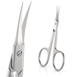 YACHUN Cuticle Scissors, Ultra Fine Curved Blades, Small Cuticle Care Cuticle Scissors, Stainless Steel, Precision Tip, Multifunctional, Unisex, Nail Care, Trimmer, Eyebrow, Eyelash Trim
