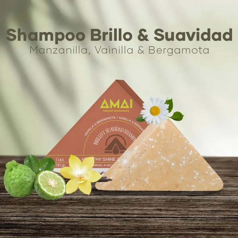 Amai Shampoo Brillo & Suavidad En Barra | Vainilla Y