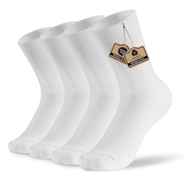 Merino Protect Thin Merino Wool Crew Sock for Men Women Lightweight Hiking Socks Soft Mid Calf Dress Socks 4 Pack