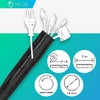 Hicab 3 m cable conduit, 19 mm, black: self-closing and