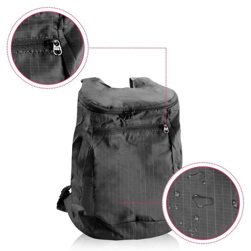 Luckious Small Lightweight Backpack - Foldable Waterproof Rucksack for Women