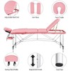 Yaheetech Massage Tables Portable Lash Bed for Eyelash Extensions Aluminium
