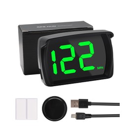 Digital GPS Speedometer Car MPH HUD Heads up Display Car Real-Time Speedometer with LED Large Font Display Suitable for Motorcycle Truck SUV USB Plug Play(With Car Charge Adapter MPH)