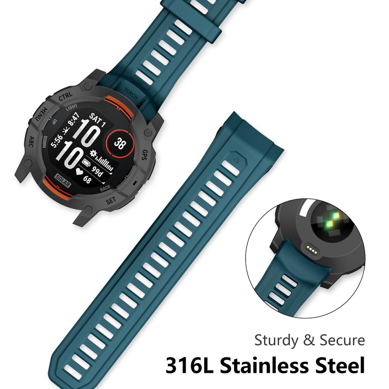 OVERSTEP Watch Bands Compatible with Instinct 3 Amoled/Solar 50mm 26mm